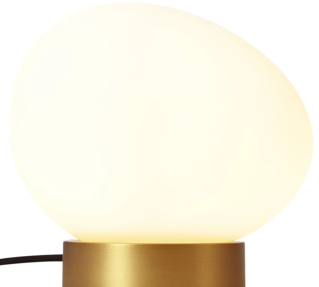 Lampă de masă de design din alamă cu sticlă opal - Sally