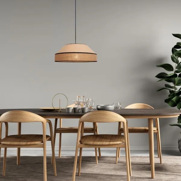 Lustră pe cablu MANISO 1xE27/60W/230V d. 45 cm bej