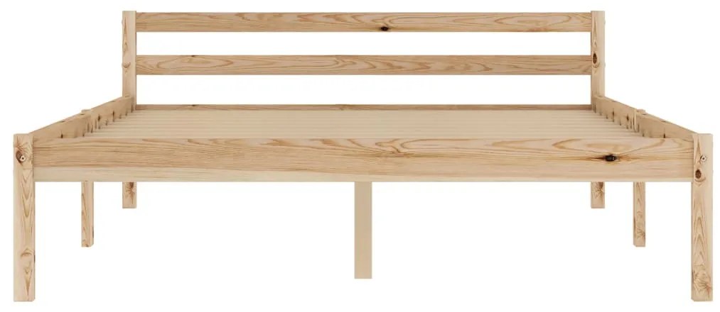 Cadru de pat cu 2 sertare, 140x200 cm, lemn masiv de pin Lemn deschis, 140 x 200 cm, 2 Sertare