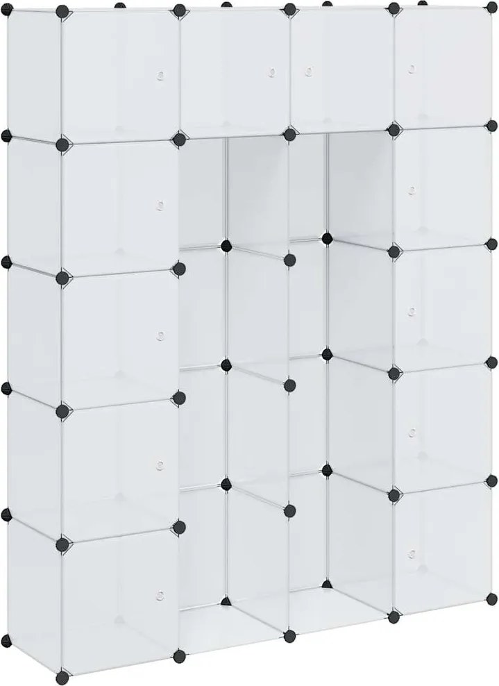 vidaXL Dulap modular cu 14 compartimente alb 37 x 146 x 180,5 cm