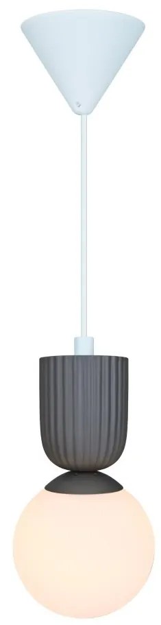 Pendul cu Forma Organic din Ceramica si Sticla, Sadie maro deschis