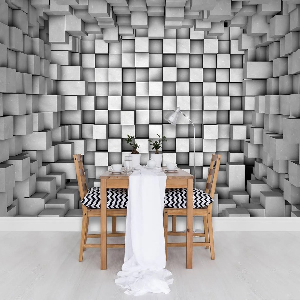 Fototapet - 3D pătrate (152,5x104 cm)