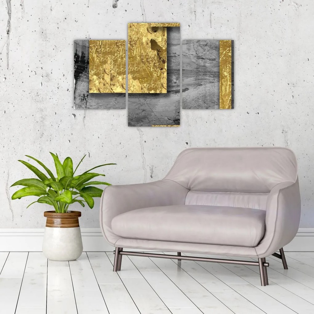 Tablou - Pătrate de aur N⁰2 (90x60 cm)