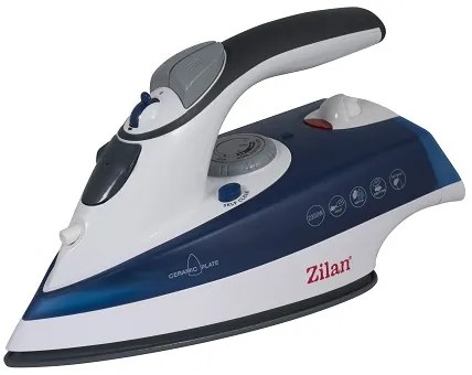 Fier de calcat talpa ceramica ZILAN ZLN-8082,Albastru Putere 2200W, calcare cu aburi si uscata, functie autocuratare,