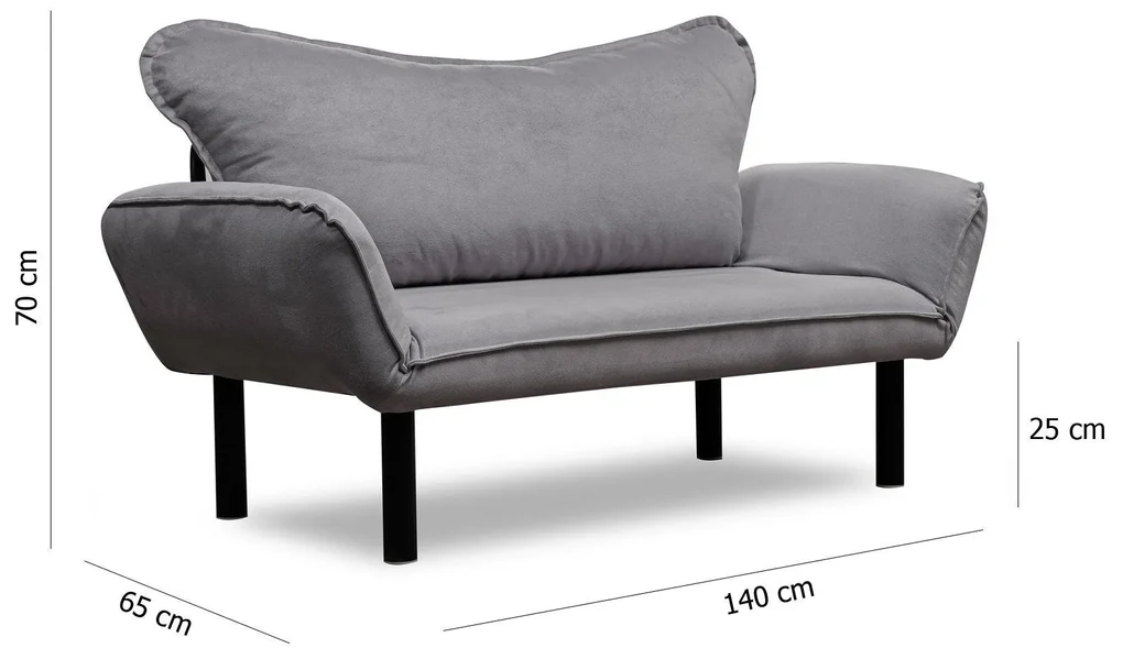 Canapea extensibila cu 2 Locuri Lisbon, 150 x 80 x 65 cm