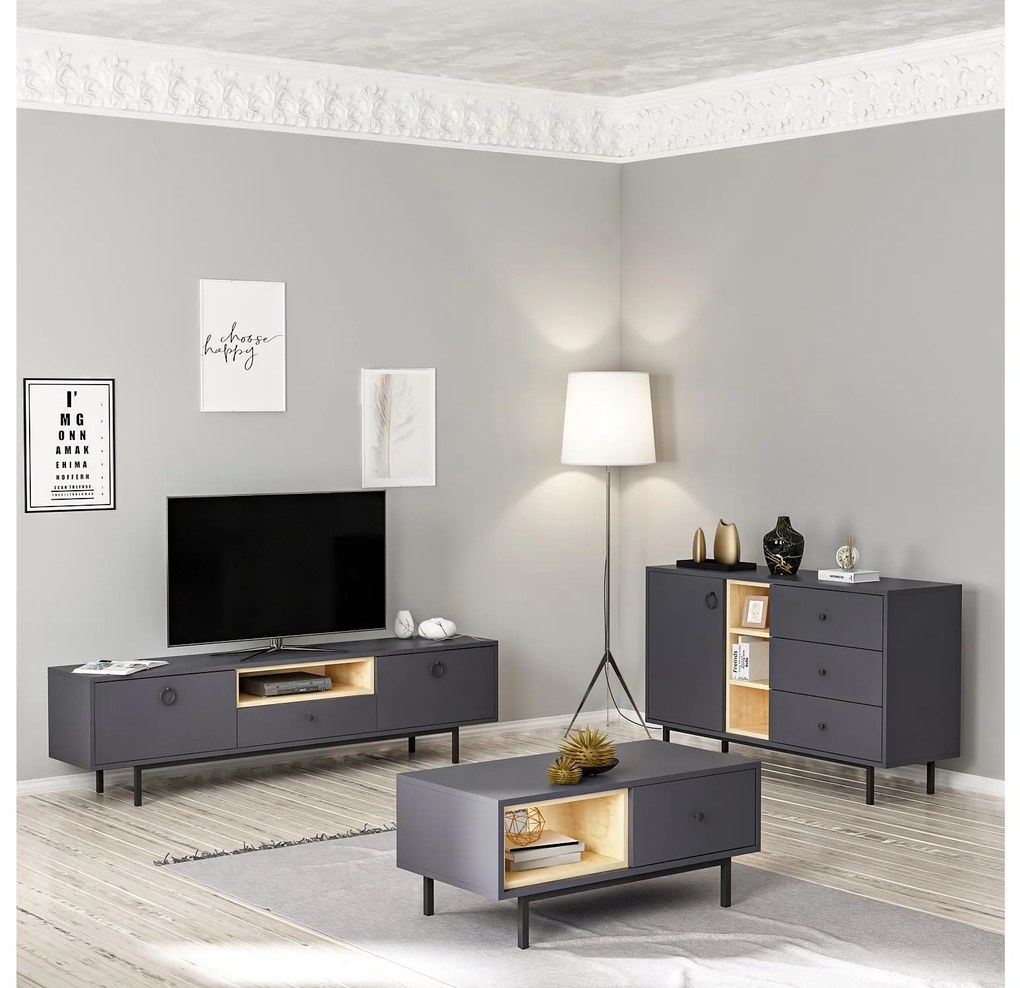 Mobilier living Natty (antracit). 1088777