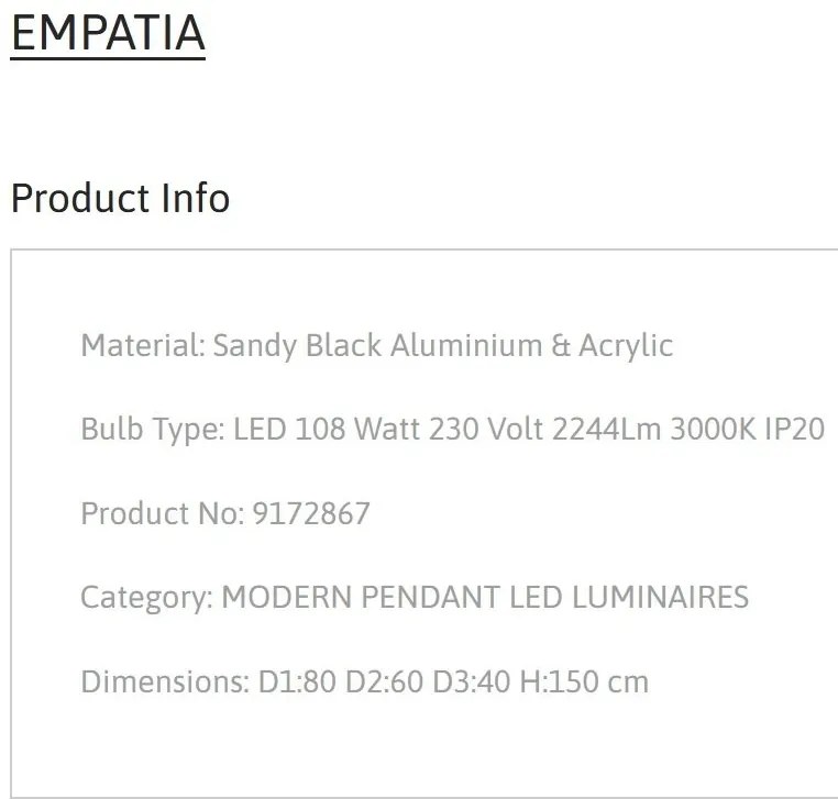Lustra LED dimabila design circular EMPATIA D-80cm