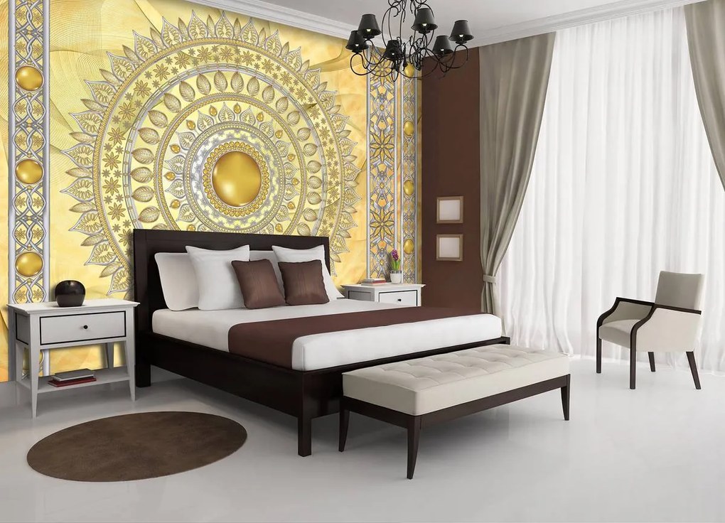 Fototapet - Mandala în aur (152,5x104 cm)