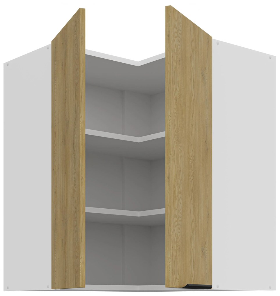 Dulap superior de bucătărie de colț Carminia 60x60 GN-72 2F (90) (stejar cremona + alb). 1128064