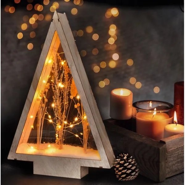 Decorațiune LED de Crăciun Solight 1V267 LED/2xAA flori de iarnă cu zăpadă