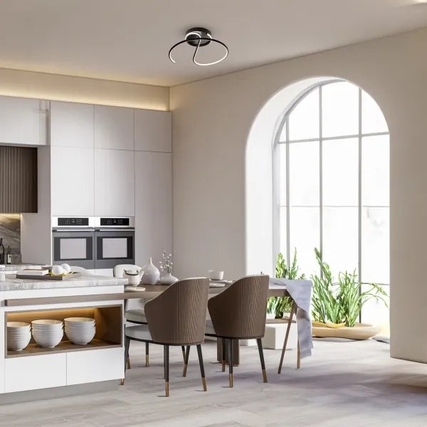 Lustră LED aplicată DELTA LED/30W/230V negru