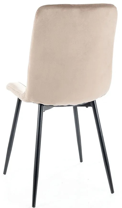 Scaun de bucaterie Elen Velvet, bej