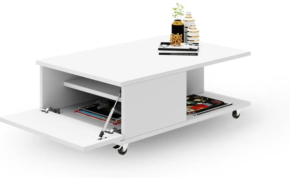 MAT-VIENNA măsuță de cafea, mat alb