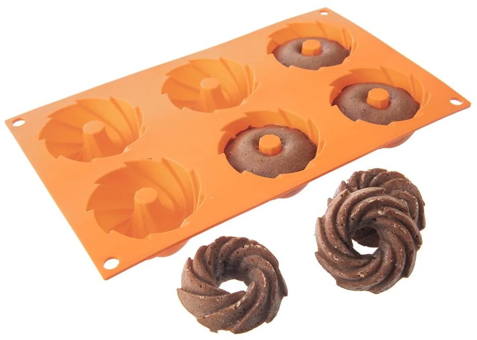 Formă de copt pentru mini-prăjiturele Bundt din silicon 17x28 cm – Orion