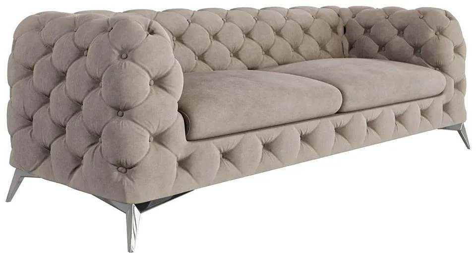 Canapea grej cu tapițerie din catifea 225 cm Chelsea – Ropez