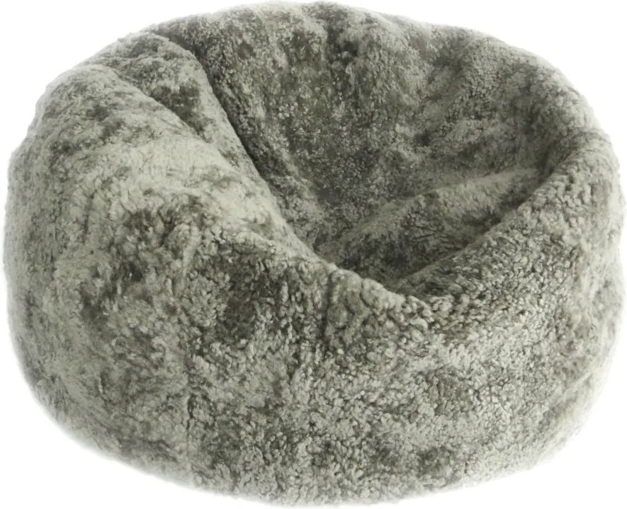 Fotoliu puf din blana de oaie Short Wool Curly Bean Bag Large