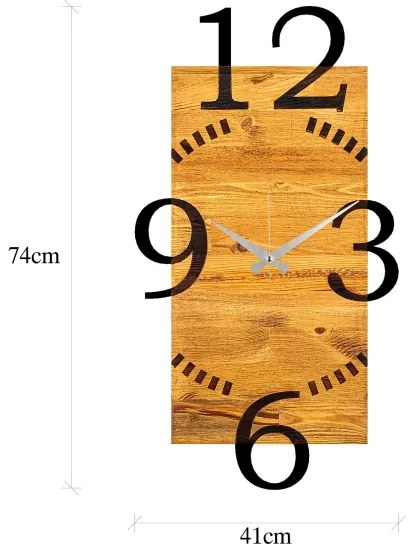 Ceas de perete 41x74 cm 1xAA lemn/metal