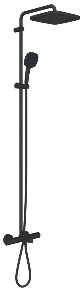 Grohe Vitalio Comfort set cada si dus perete cu termostat da negru 269842431