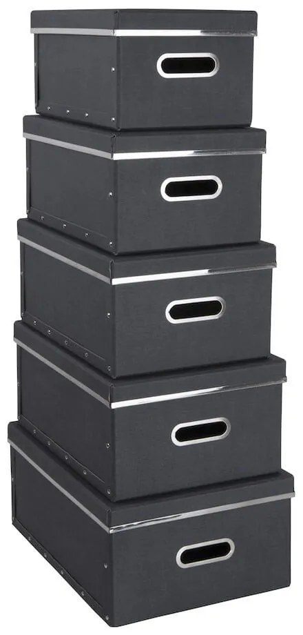 Cutii de depozitare 5 buc. cu capac Joachim – Bigso Box of Sweden