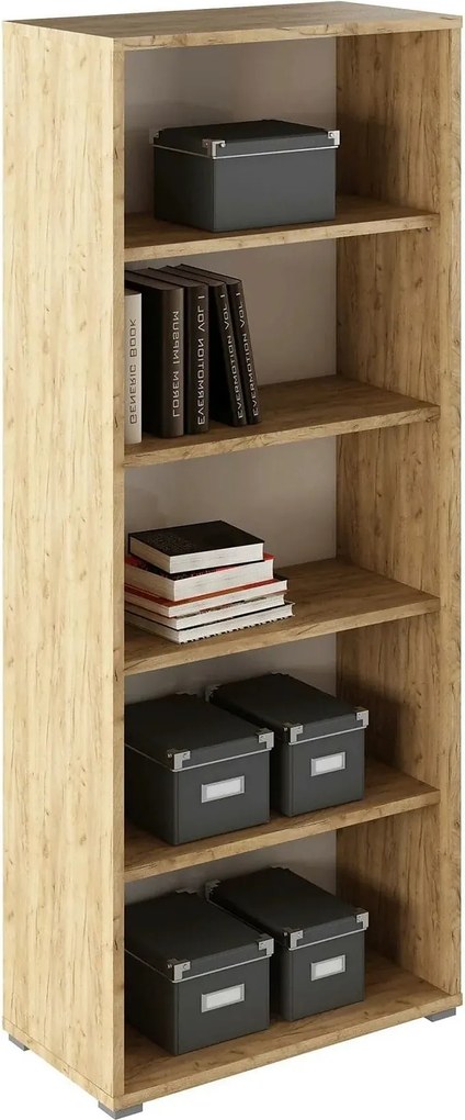 Biblioteca RIOMA TYP 03, stejar artisan, DTD laminat, 75x38x182.6 cm