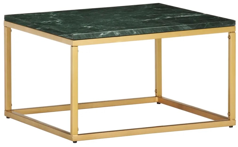 vidaXL Măsuță de cafea verde 60x60x35cm piatră naturală aspect marmură