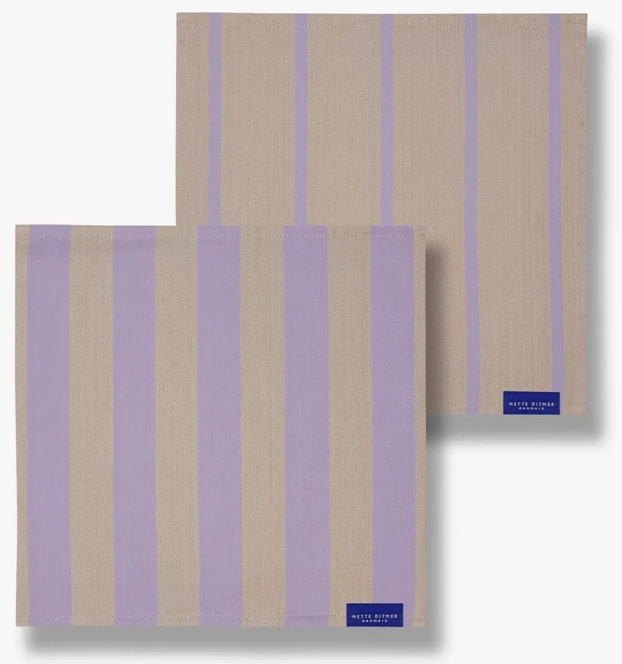 Șervețele 2 buc. din material textil Stripes – Mette Ditmer Denmark