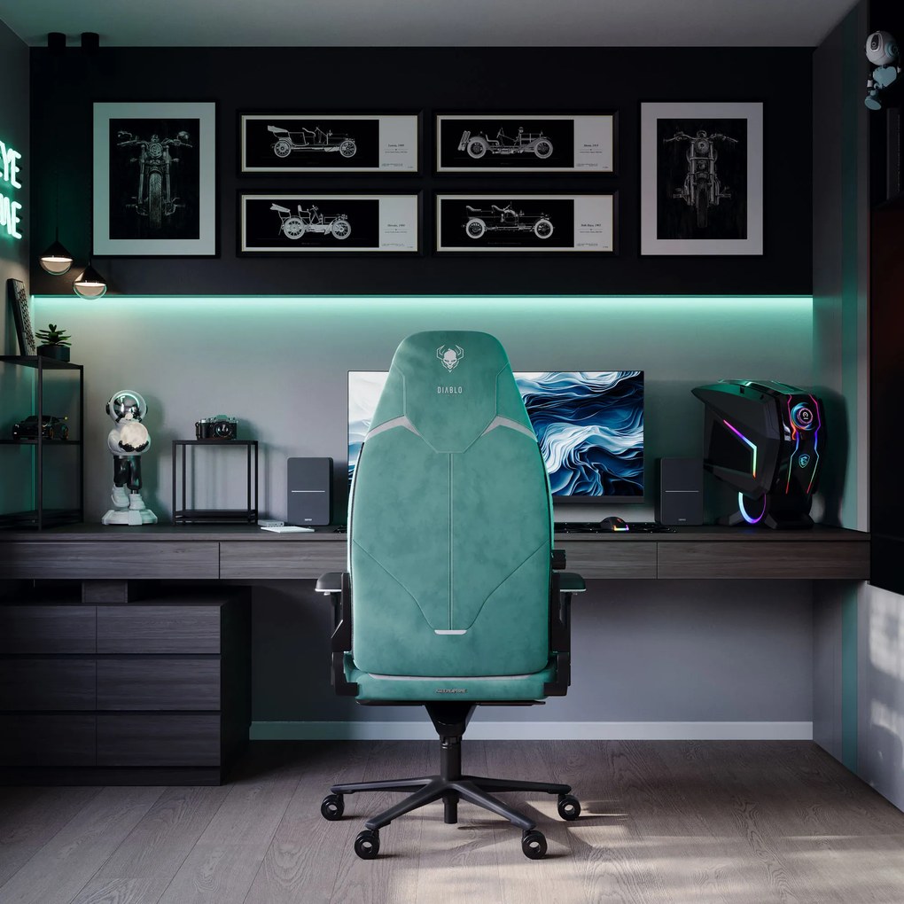 Scaun de gaming Diablo X.Eye Prime Mystic Mint Normal Size
