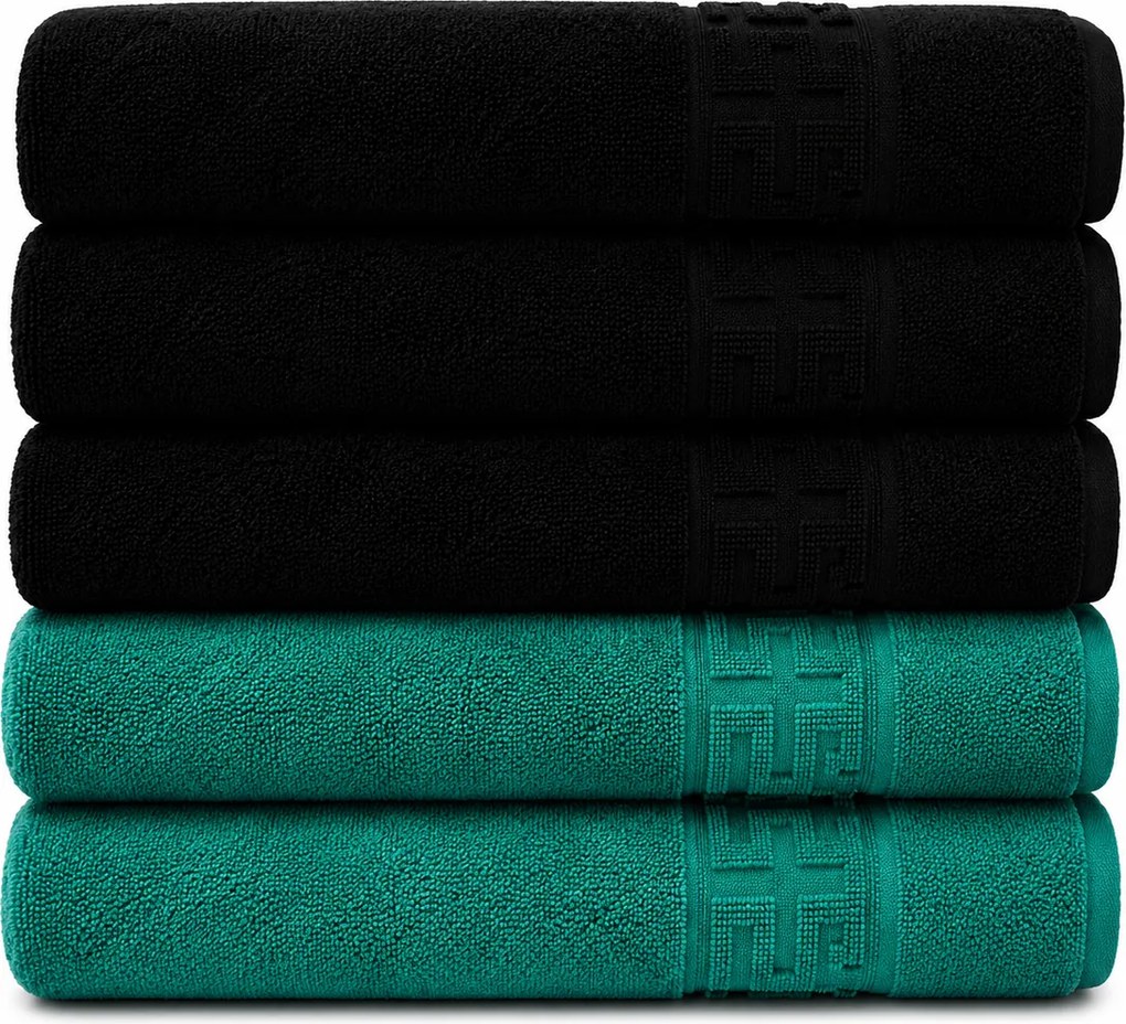 Set 5 Prosoape Premium, 100% Bumbac, Absorbante și Pufoase