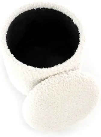 SET 2x taburet CANCUN d. 31/38 cm alb/maro