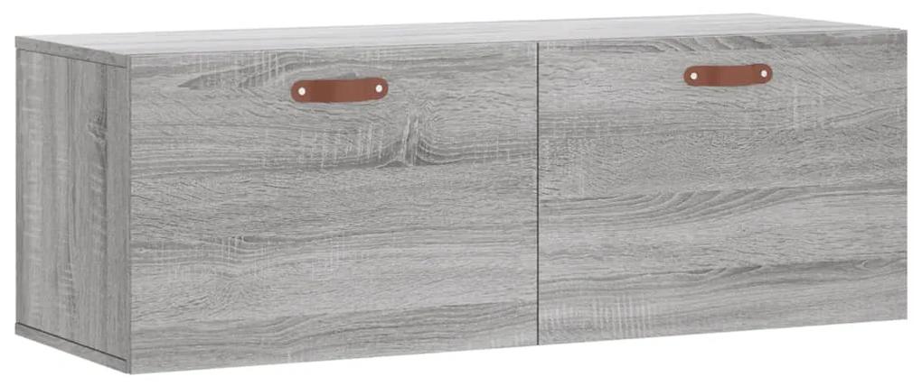 830114 vidaXL Dulap de perete, gri sonoma, 100x36,5x35 cm, lemn prelucrat