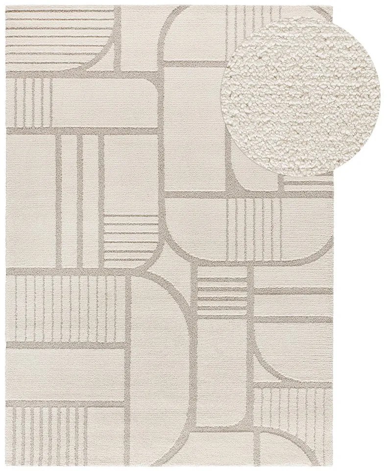 Covor crem 80x150 cm Snowy – Universal