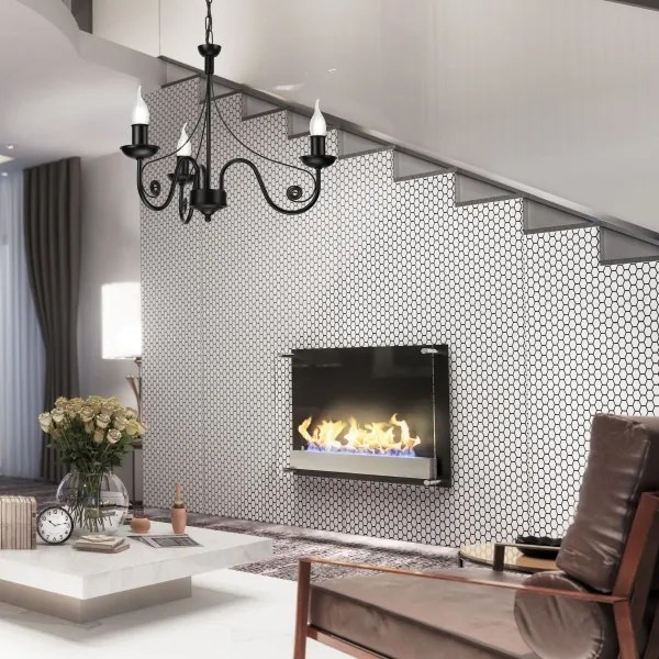 Lustră pe lanț DONATO 3xE14/40W/230V negru