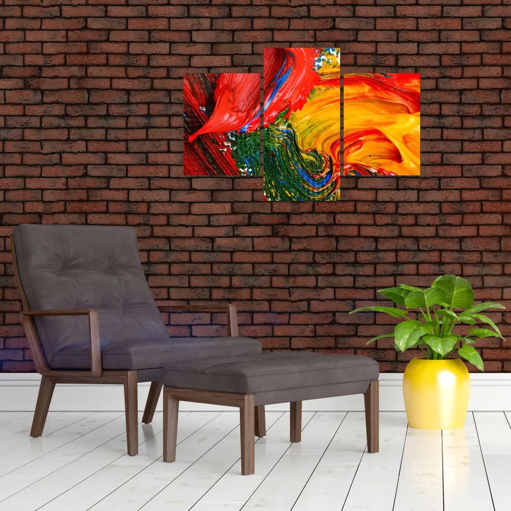 Tablou - Abstractizare albăstrire cu o perie (90x60 cm)