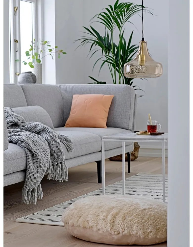 Lustră maro cu abajur din sticlă ø 25,5 cm Yuser – Bloomingville