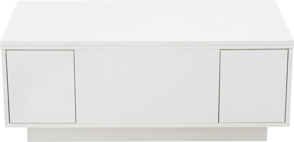 Masă de cafea modernă, multifuncțională, cu mecanism dublu de ridicare și spațiu de depozitare ascuns, 100×50×43 cm, Alb