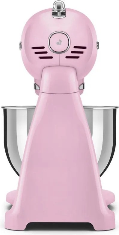 Mixer planetar SMEG SMF03PKEU, 800 W, 4,8 l, 10 viteze, Functie de pornire treptata, Roz