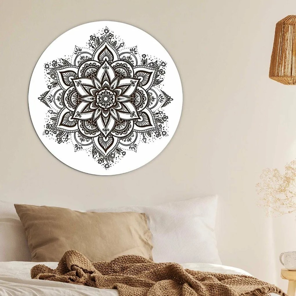 DUBLEZ | Decorațiune din lemn pentru perete – Mandala soare