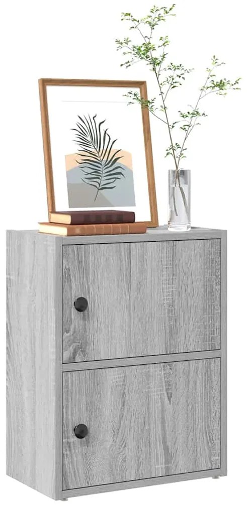 vidaXL Bibliotecă, gri sonoma, 40x24x52 cm, lemn prelucrat