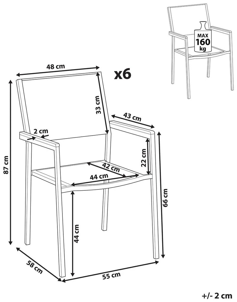 Set scaune 4 buc. Grosso (gri). 1011514