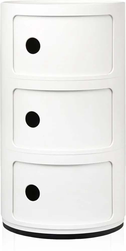 Comoda modulara Kartell Componibili 3 design Anna Castelli Ferrieri, alb