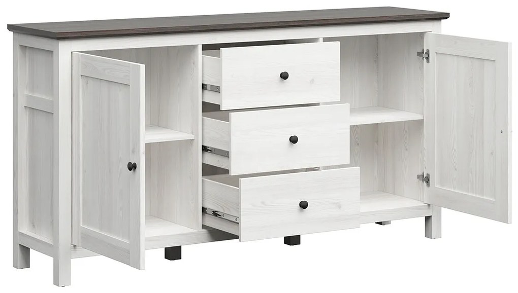 Comodă Hesen KOM2D3S/10/19 (zadă sibiu deschis + pin larico). Promo -23%. 1062520