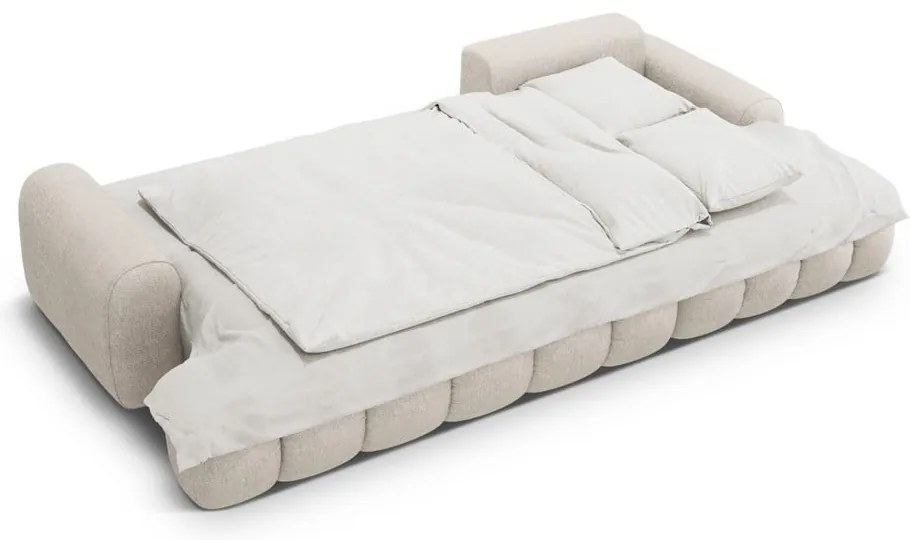 Colțar bej extensibil/cu spațiu de depozitare (cu colț pe partea dreaptă/cu șezlong) Linz – Cosmopolitan Design