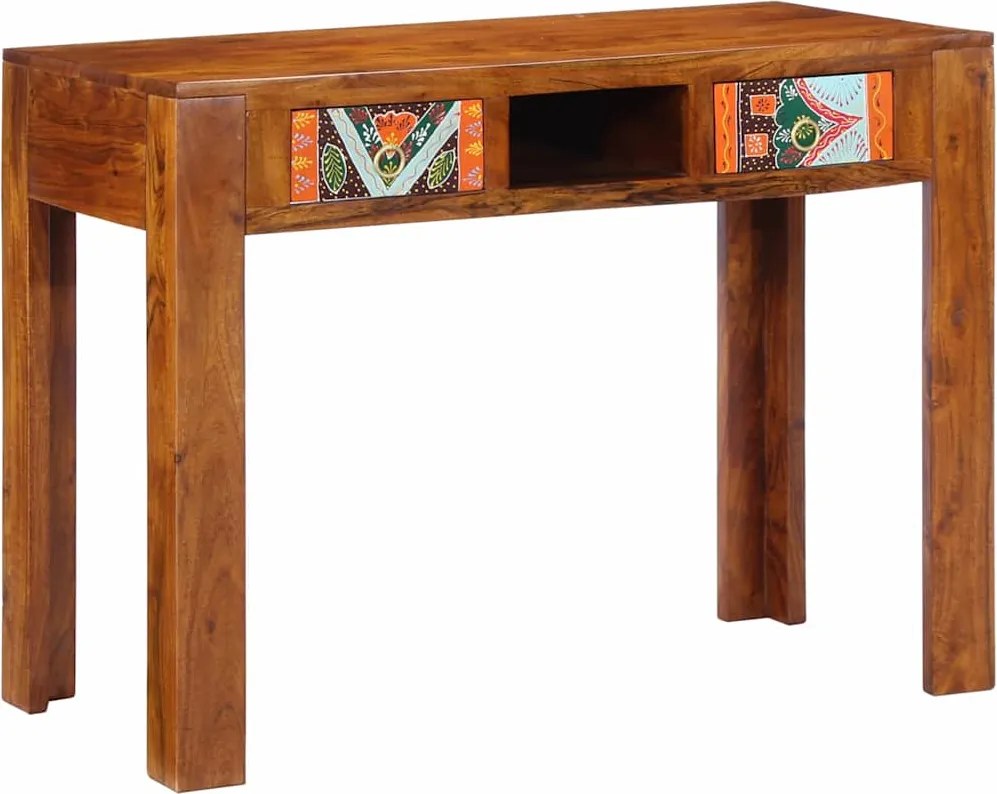 vidaXL Masă de scris cu sertar cu depozitare Maro 100 x 50 x 75 cm