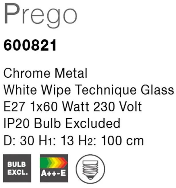 Lustra, Pendul design clasic Prego 30cm NVL-600821