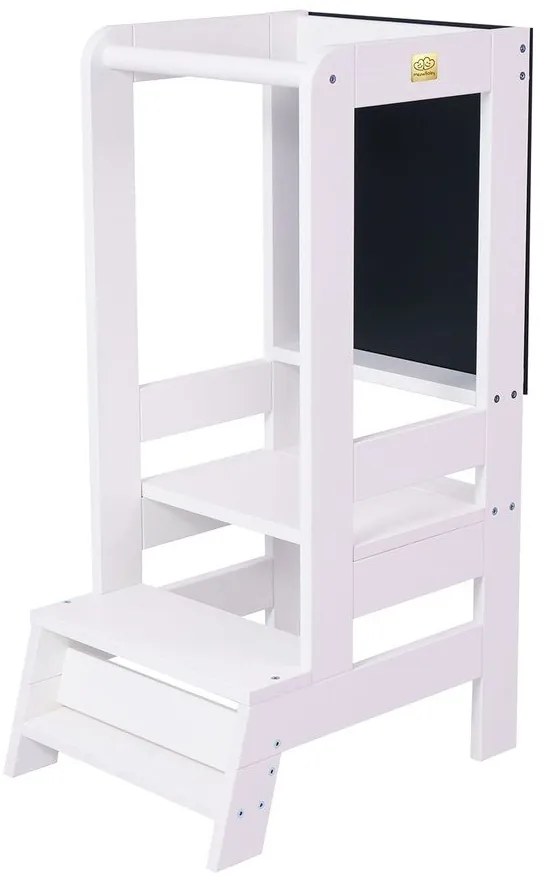 Turn de învățare alb din lemn de pin Montessori – Meowbaby