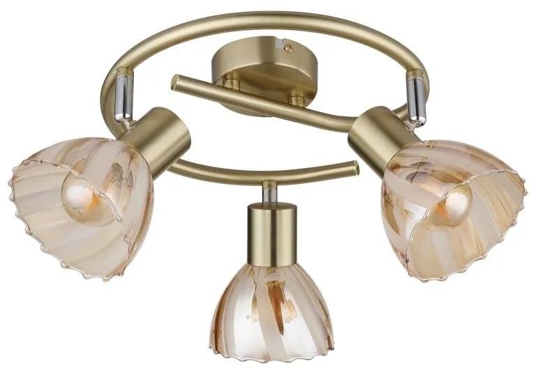 Plafoniera metal alama sticla chihlimbar ZACHERY 3L