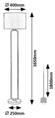 Lampadar Rabalux 74043 DOMIRO 1xE27/60W/230V