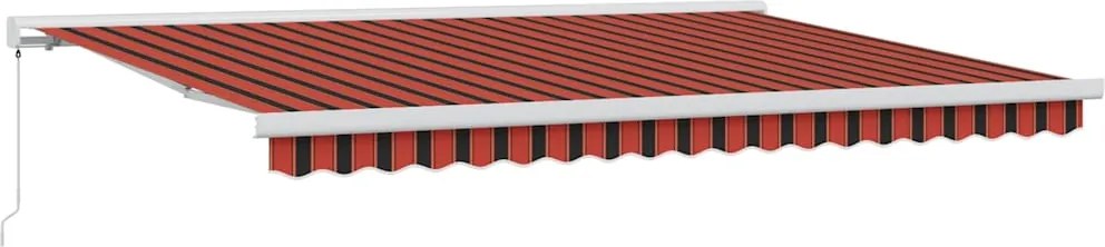 vidaXL Cortina Retractabilă Roșu și Negru 450 × 300 cm Stofă și Metal