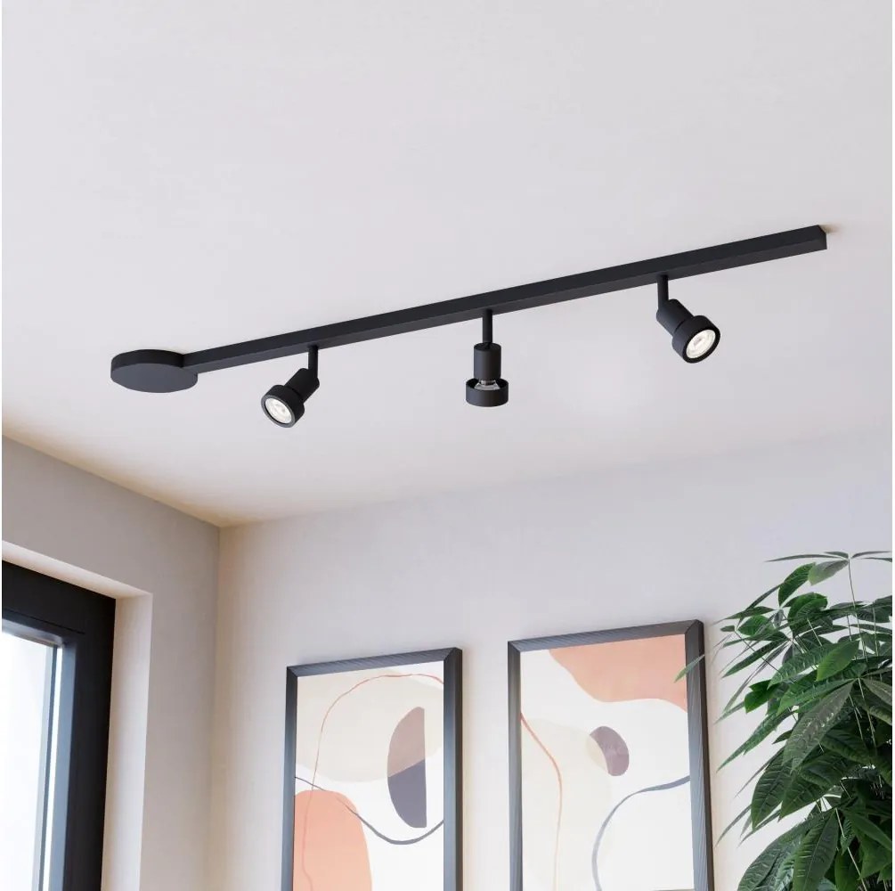 Eglo 901653 - Corp de iluminat cu 3 spoturi EASYT SET, 3xGU10/10W/230V, negru