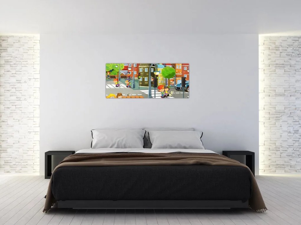 Tablou - Orășelul copiilor (120x50 cm)